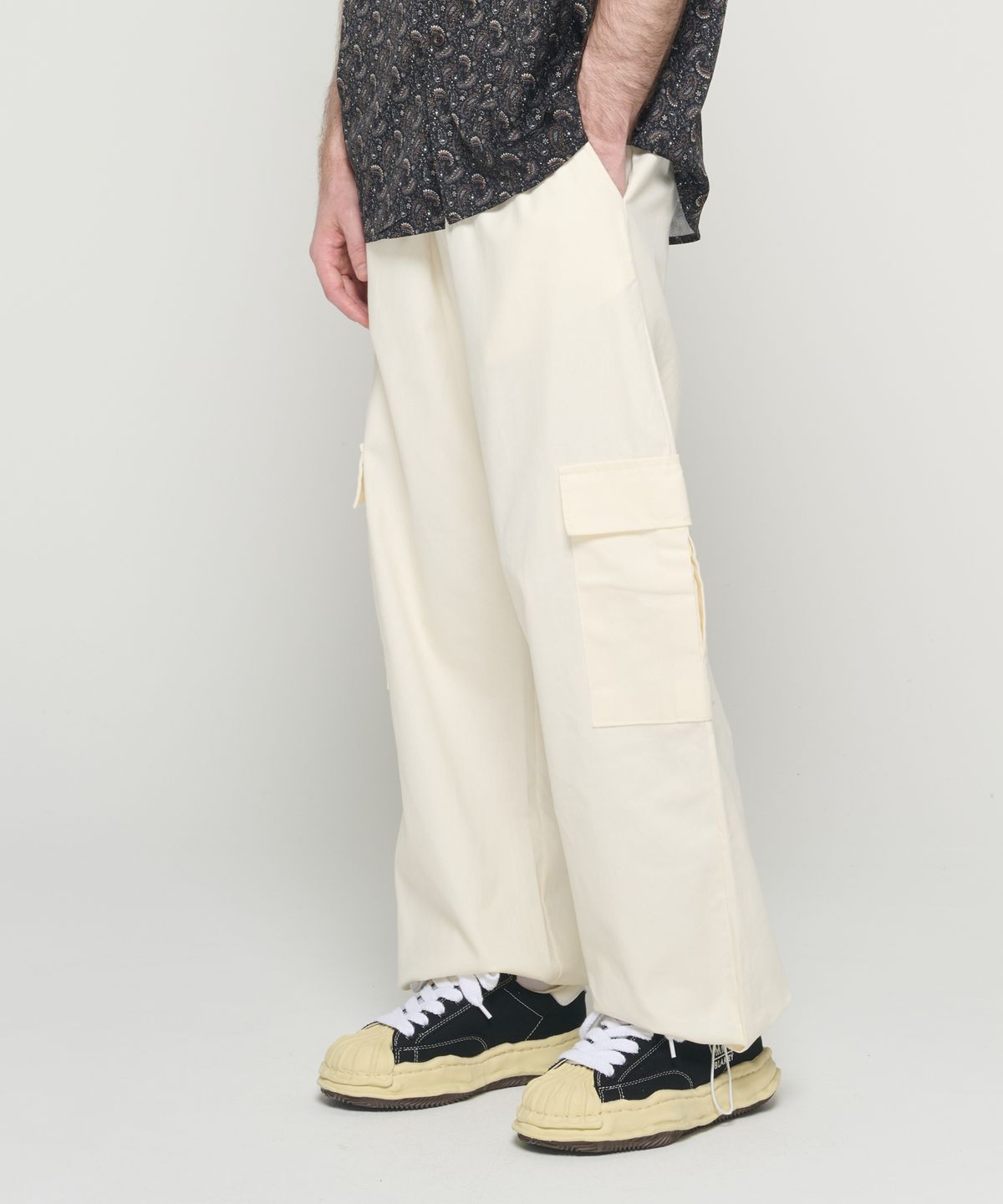 카고브로스(CARGOBROS) CB 세미 와이드 카고 팬츠 (아이보리)