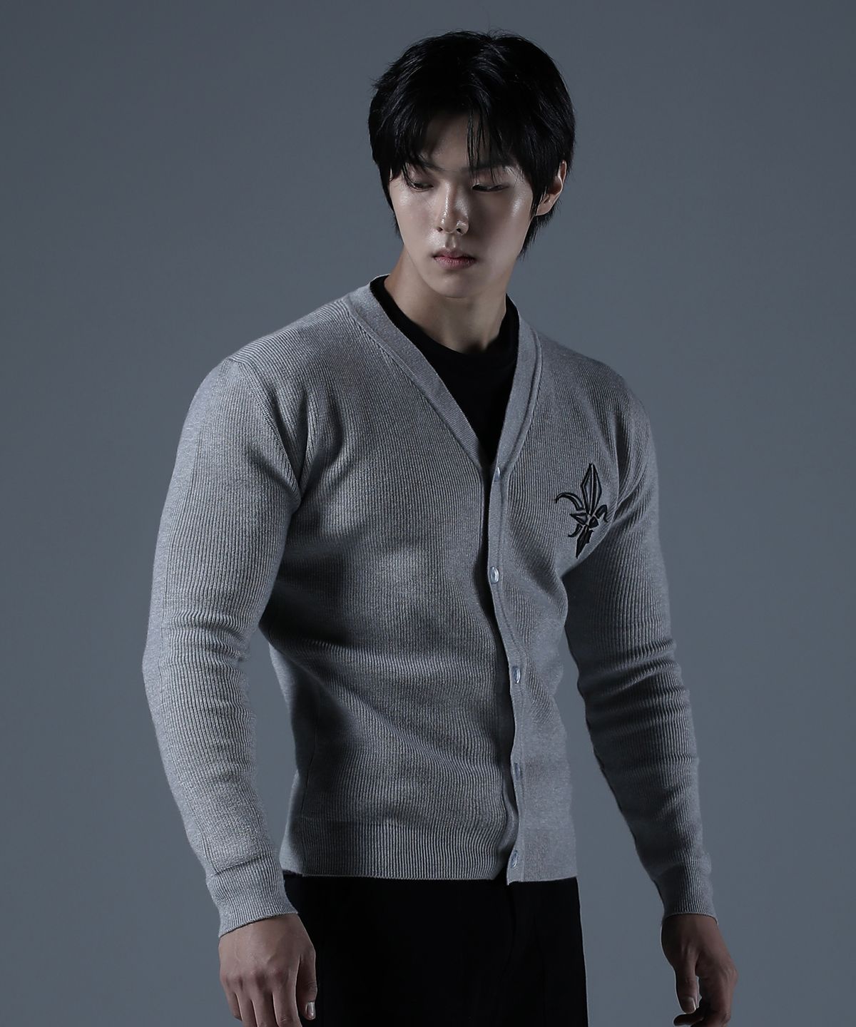 카미드(CARMID) 고어레더 가디건 [그레이]