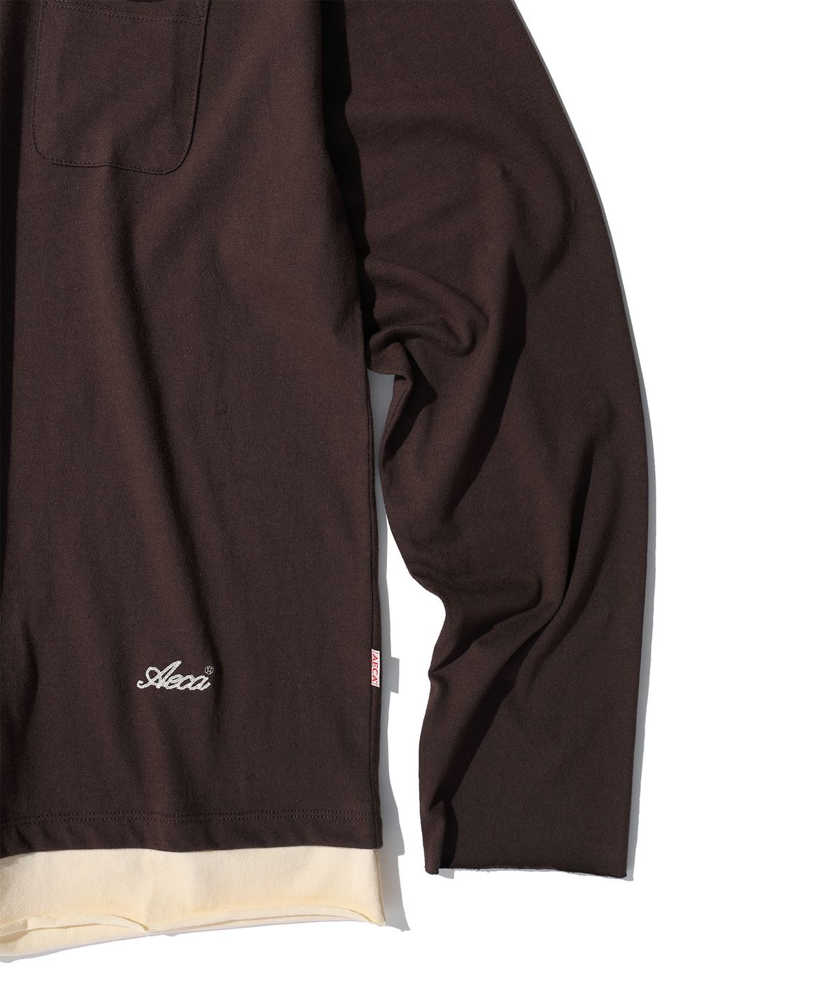 에이카화이트(AECA) AECA 2TONE POCKET LAYERED LONG SLEEVE (3color)