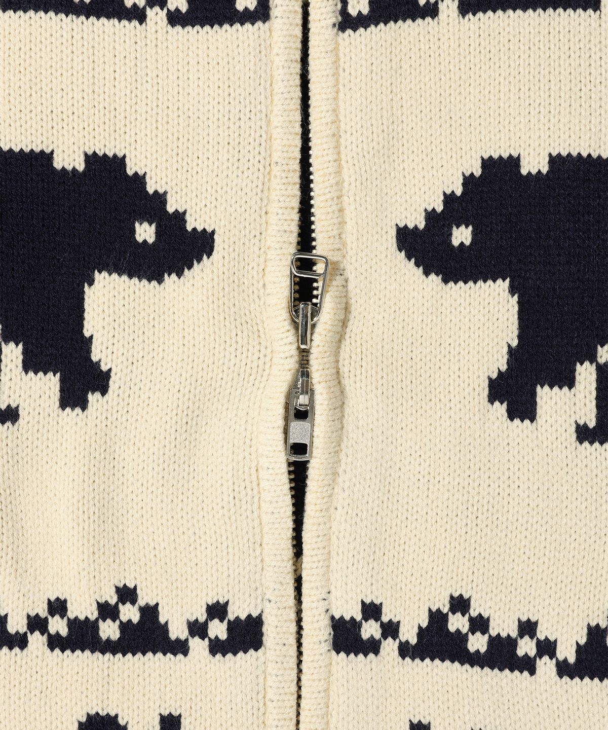 에이카화이트(AECA) AECA BEAR COWICHAN ZIP-UP CARDIGAN (2color)