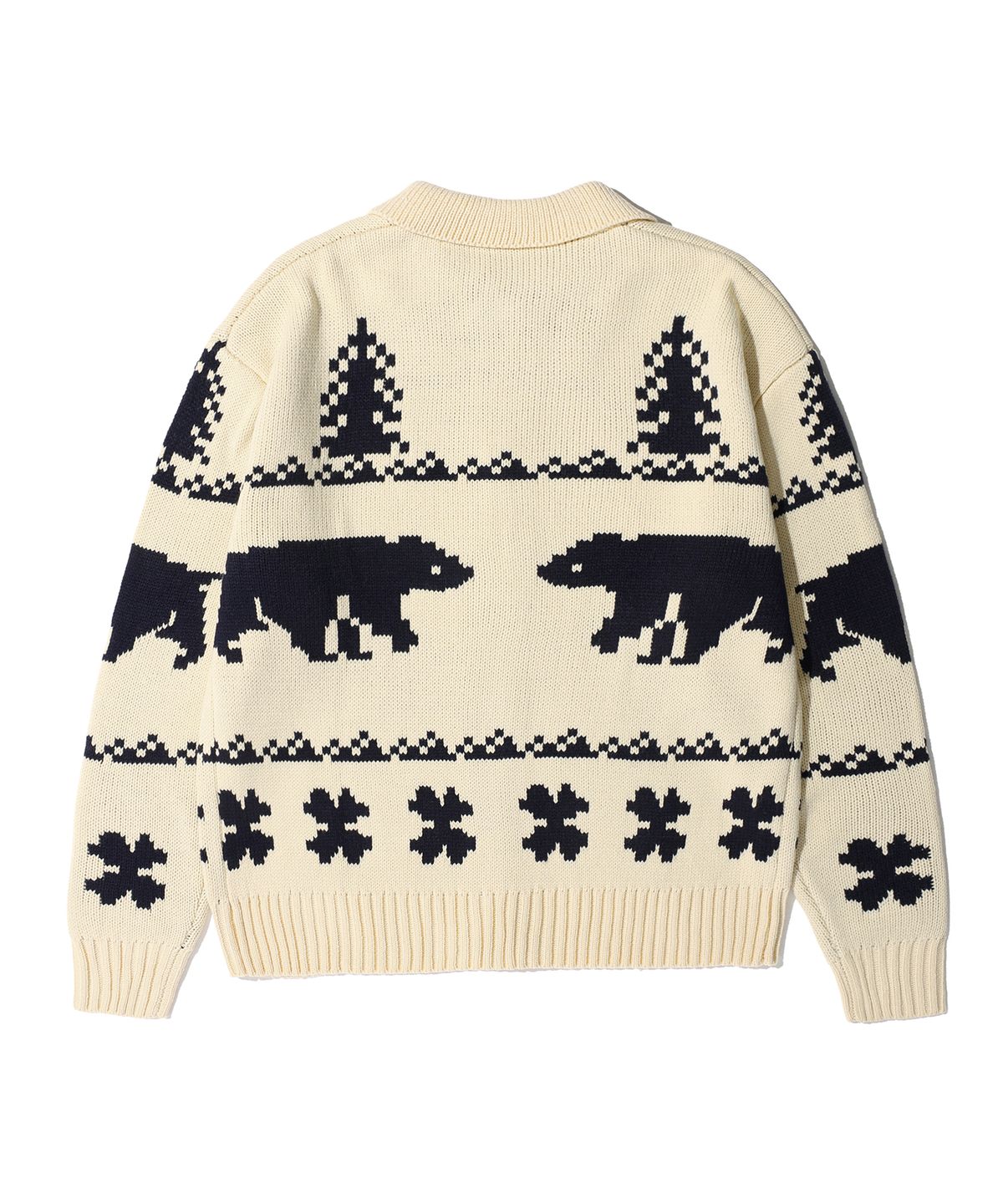 에이카화이트(AECA) AECA BEAR COWICHAN ZIP-UP CARDIGAN (2color)