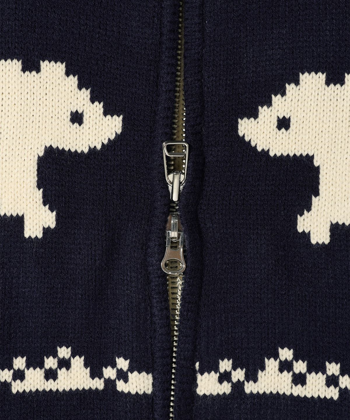 에이카화이트(AECA) AECA BEAR COWICHAN ZIP-UP CARDIGAN (2color)
