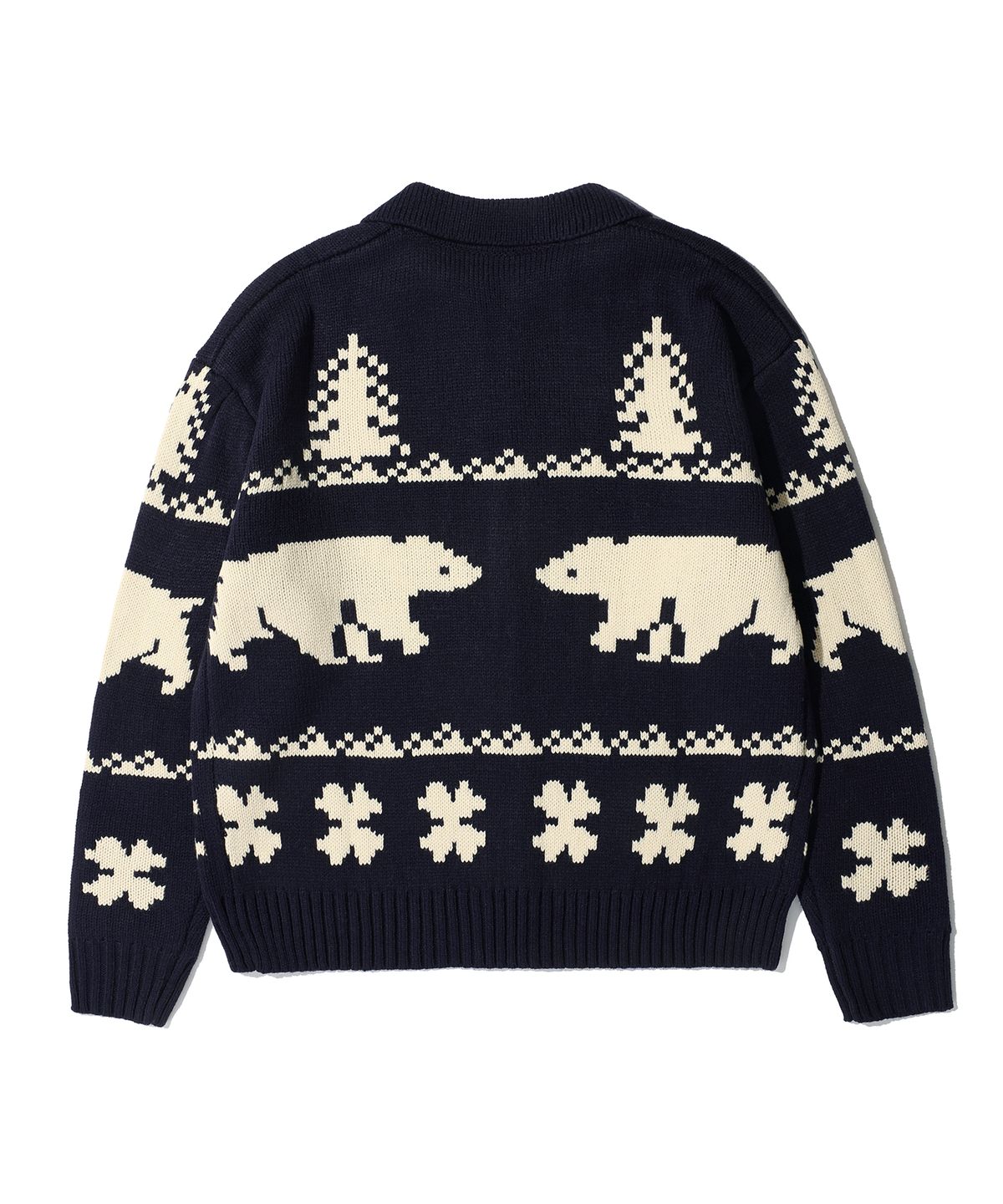 에이카화이트(AECA) AECA BEAR COWICHAN ZIP-UP CARDIGAN (2color)