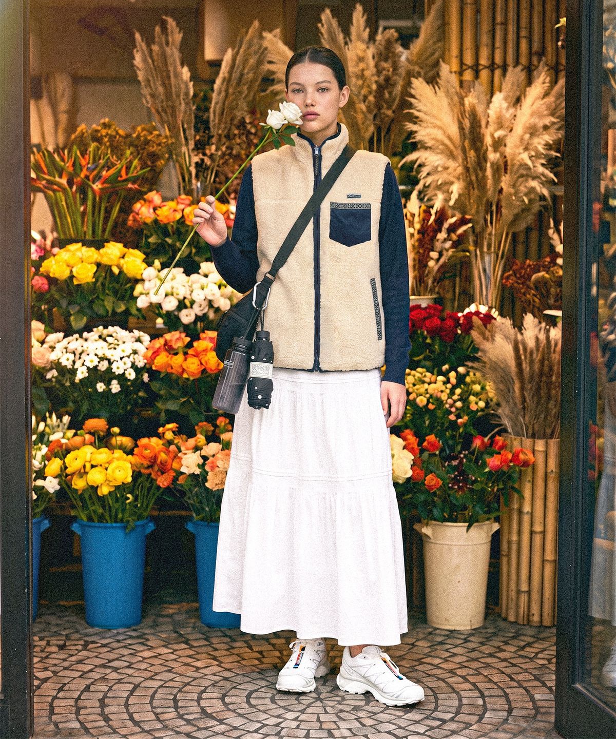 에이카화이트(AECA) AECA COLOR-BLOCK POCKET FLEECE VEST (2color)