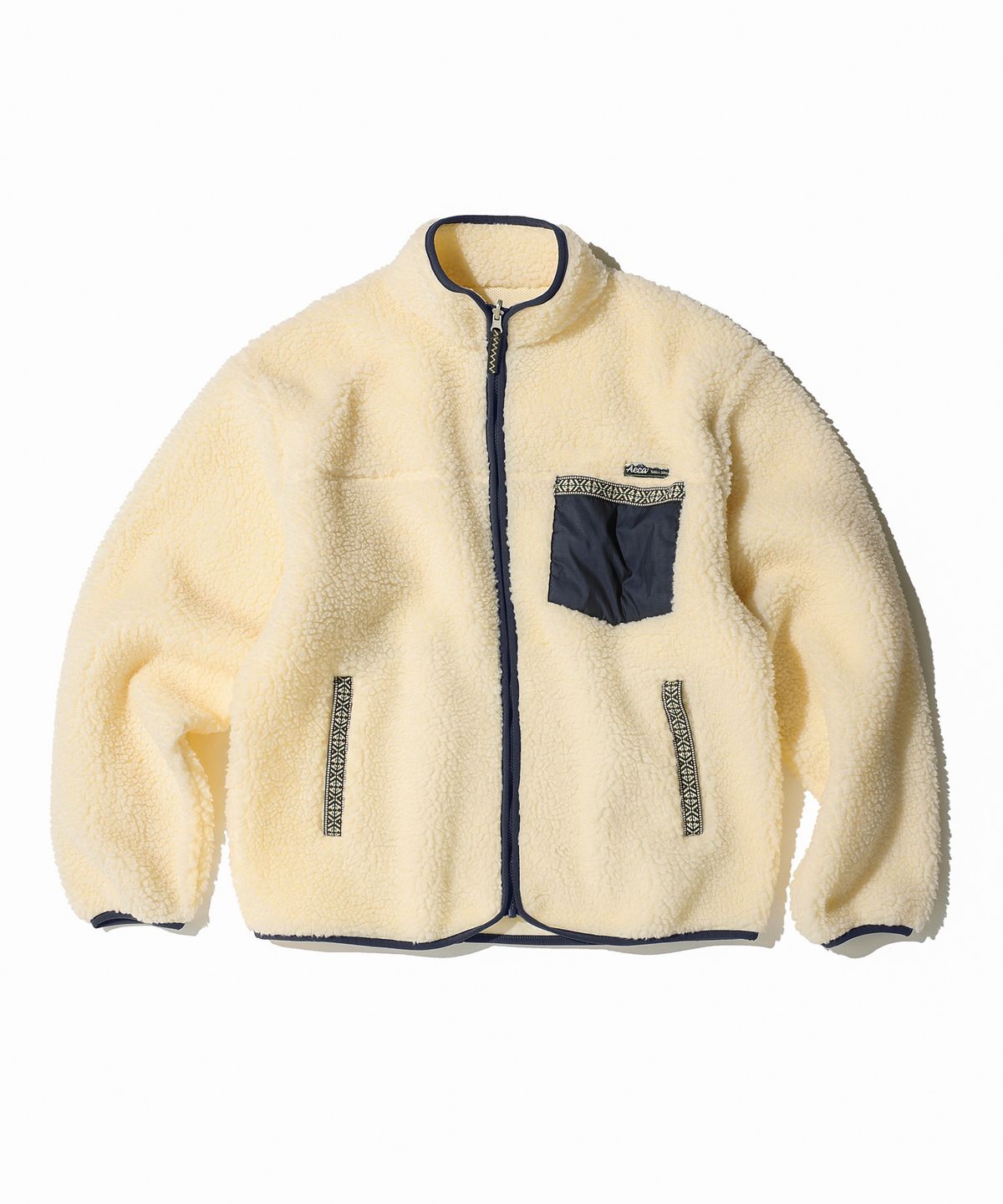 에이카화이트(AECA) AECA COLOR-BLOCK POCKET FLEECE JACKET (2color)