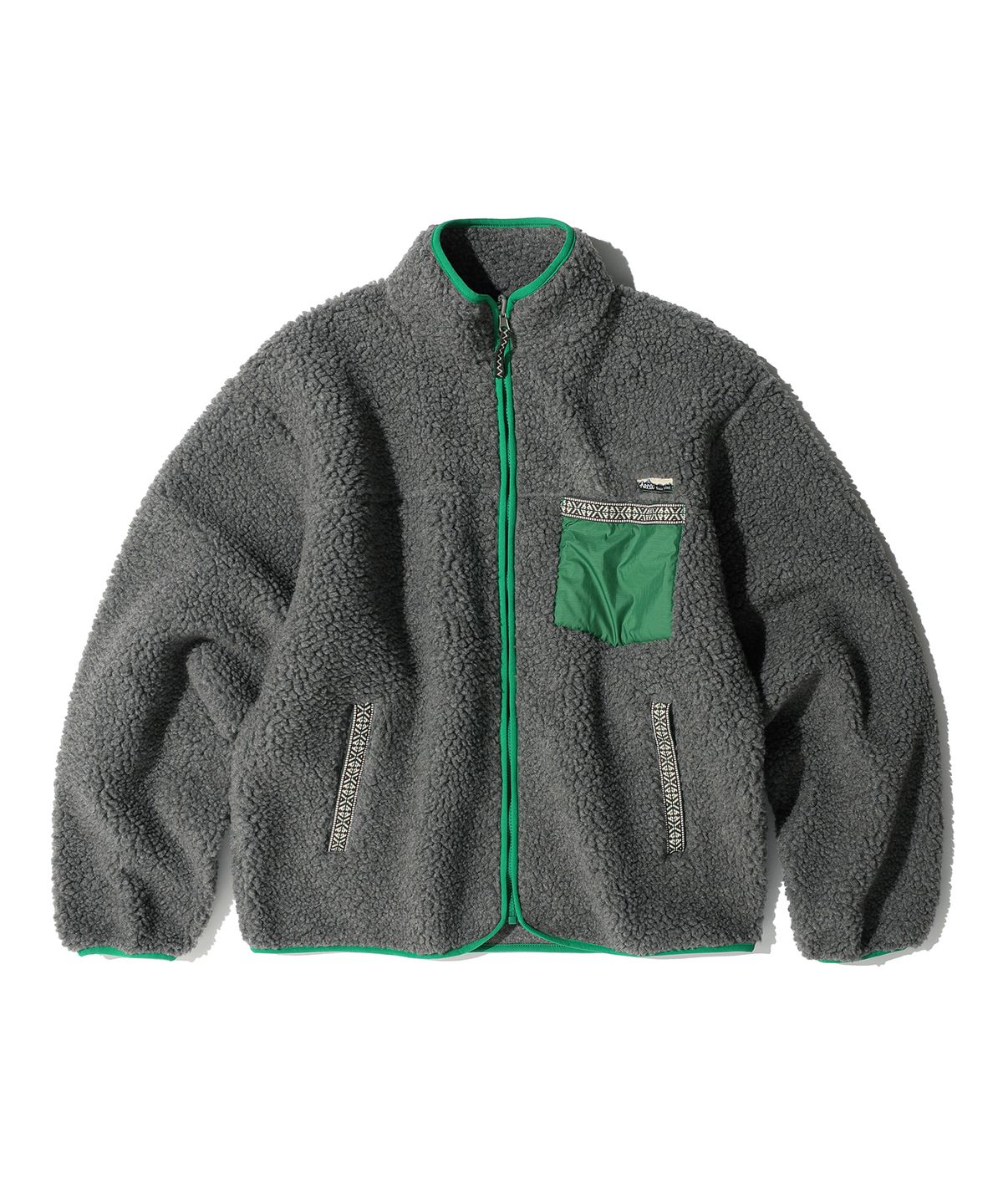 에이카화이트(AECA) AECA COLOR-BLOCK POCKET FLEECE JACKET (2color)