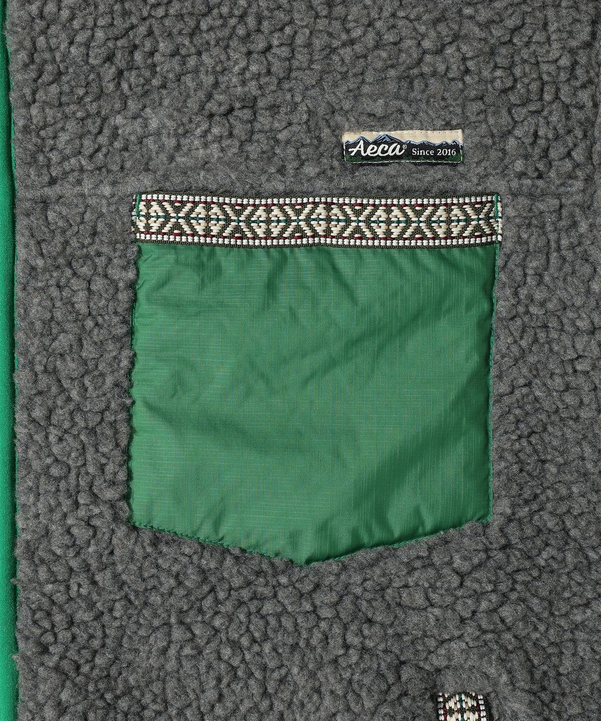 에이카화이트(AECA) AECA COLOR-BLOCK POCKET FLEECE JACKET (2color)