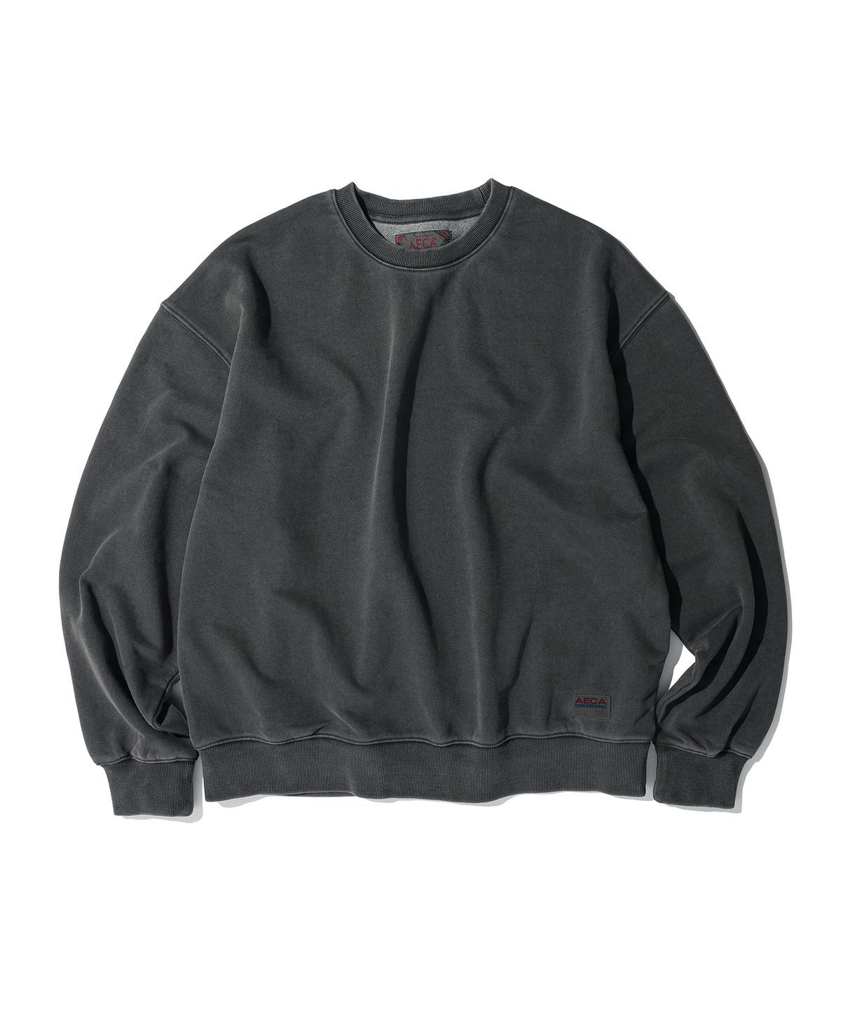 에이카화이트(AECA) AECA CROP FIT PIGMENT SWEATSHIRTS (3color)