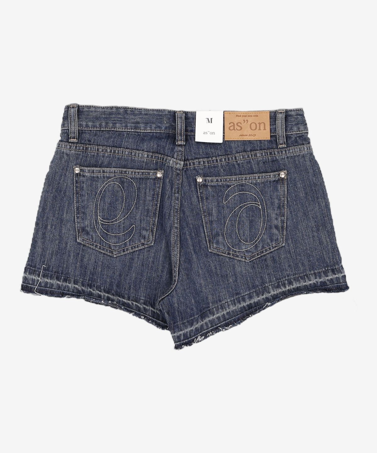 애즈온(ASON) FOLD DENIM SHORT PANTS / BLUE M