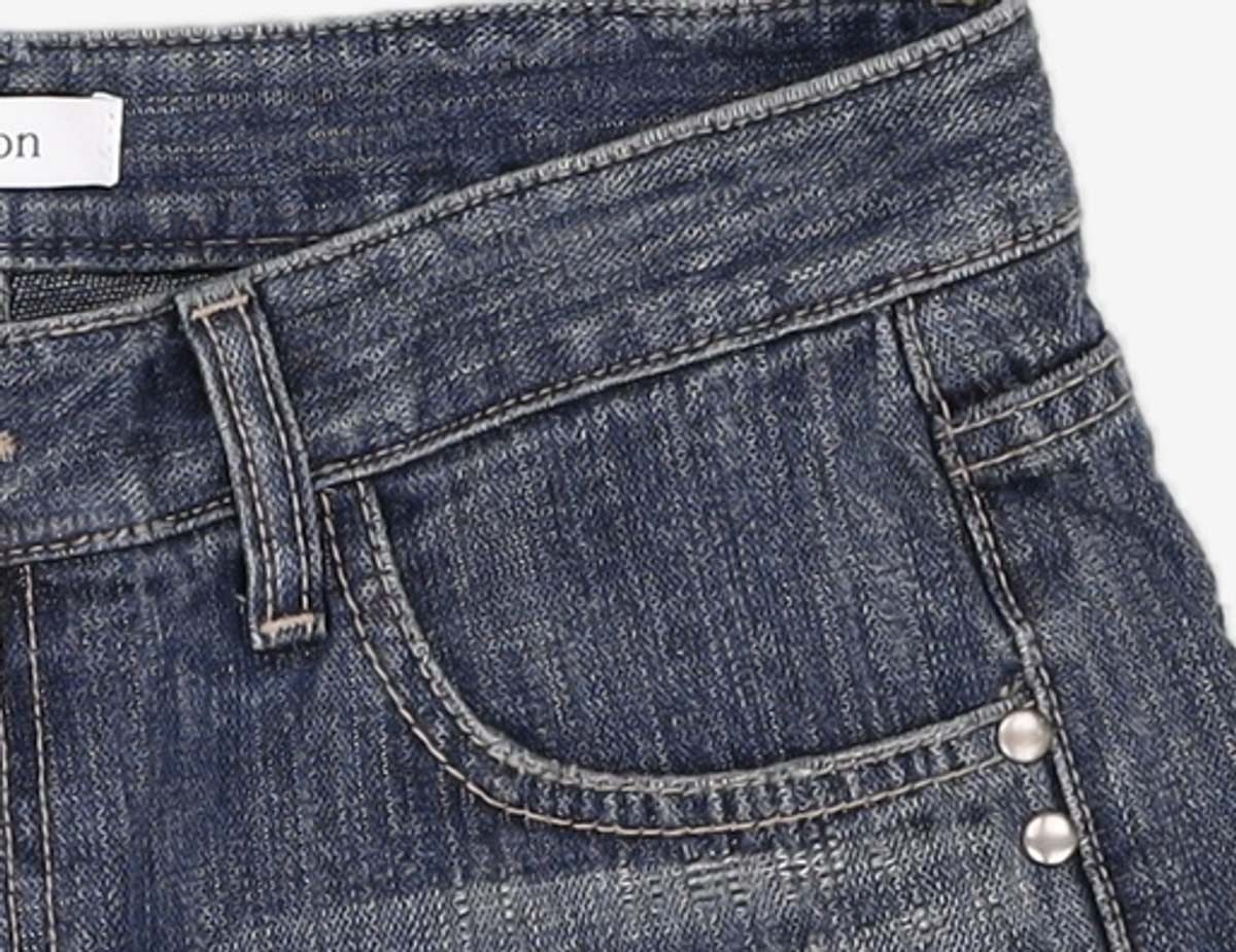 애즈온(ASON) FOLD DENIM SHORT PANTS / BLUE M