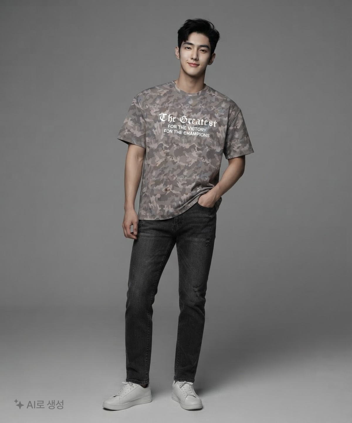 에이치덱스(HDEX) 올드 카모 패턴 숏 슬리브 (Black Camo) L