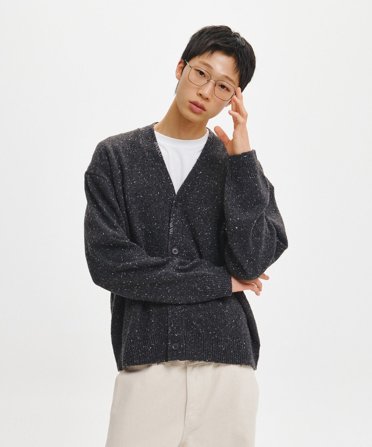 제너럴아이디어(GENERALIDEA) UNISEX 네프사 핸드스티치 가디건 [2COL] / GF3UKC006