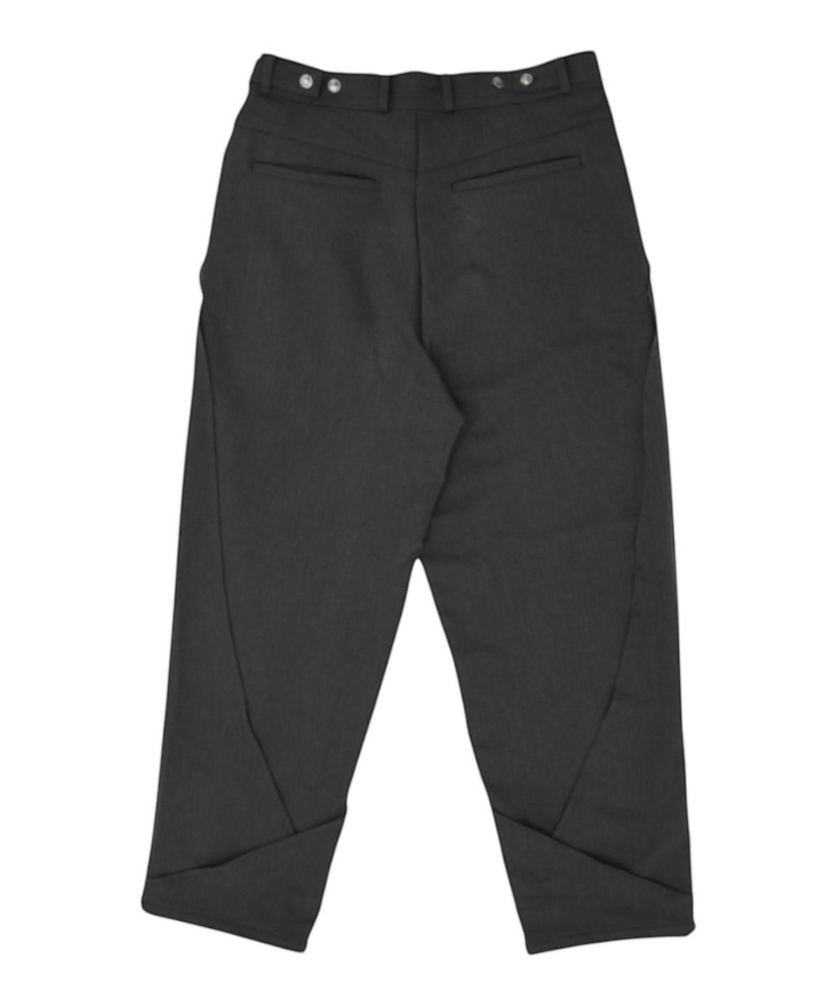 다시(DASI) Layered arc slacks (Gray)