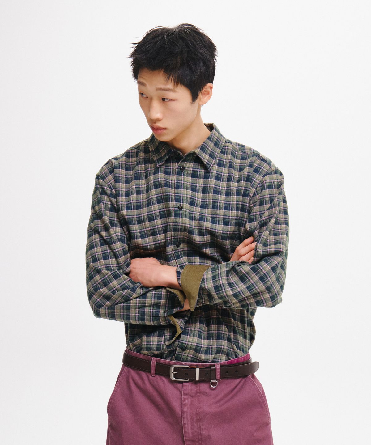 제너럴아이디어(GENERALIDEA) UNISEX 코듀로이 포인트 체크 셔츠 [2COL] / GF3USH001