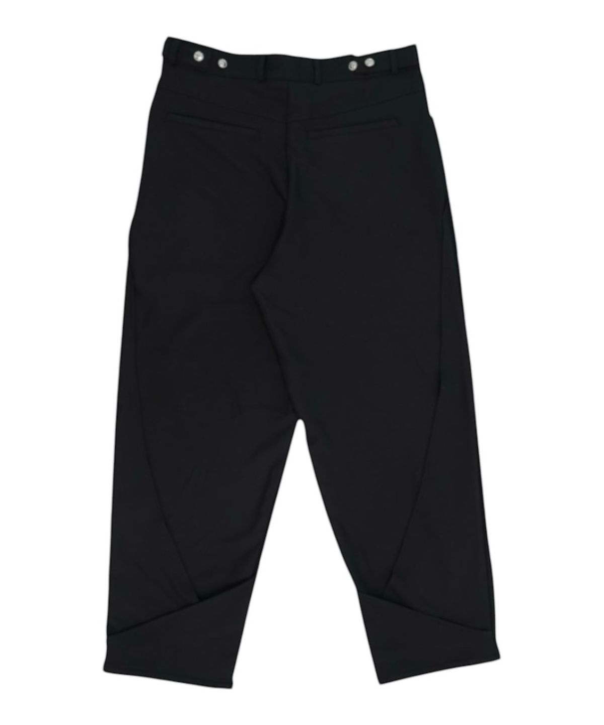 다시(DASI) Layered arc slacks (Black)