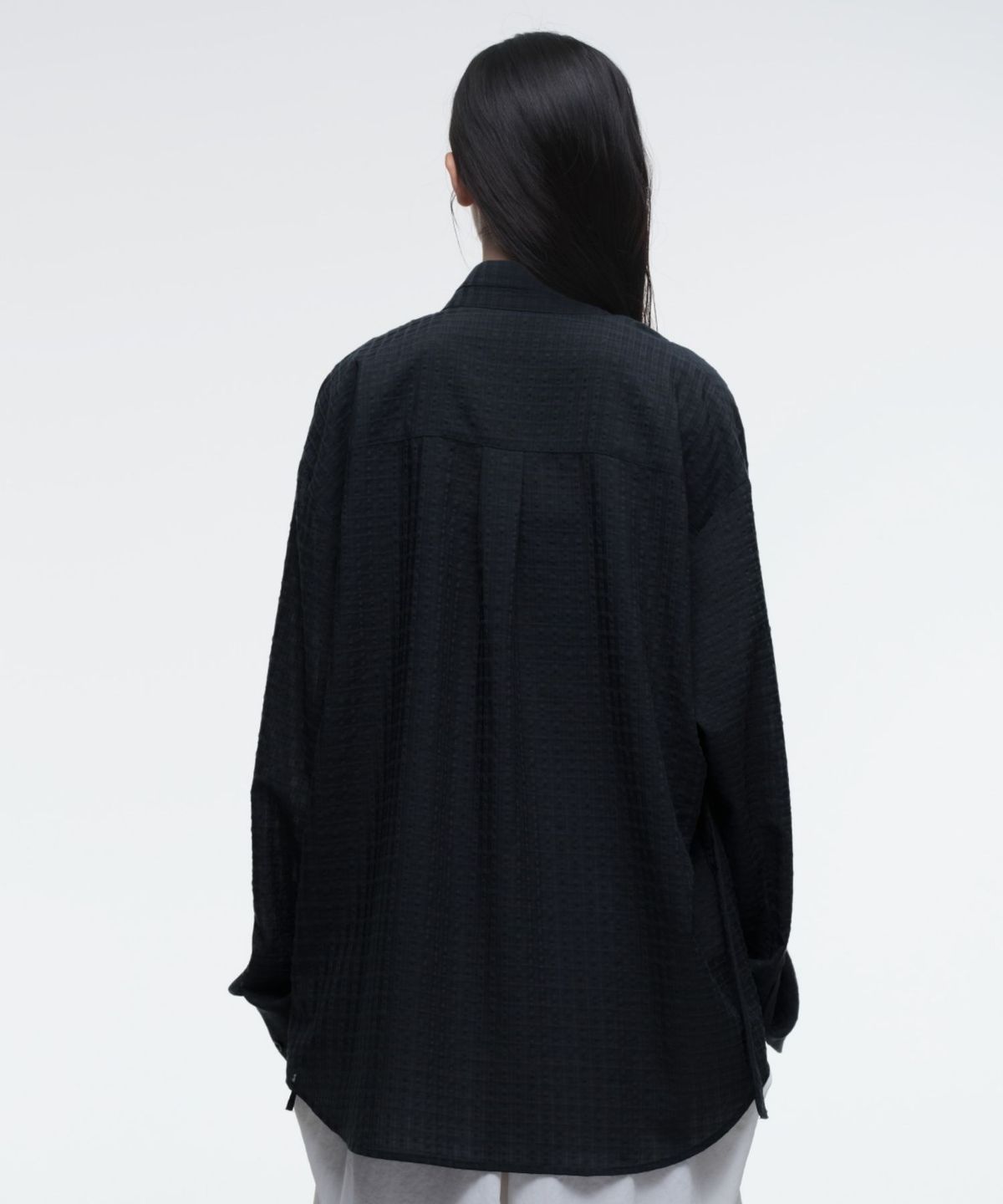 칠 하나 투 구육(71TO96) Sheer Mu Shirt (Black)