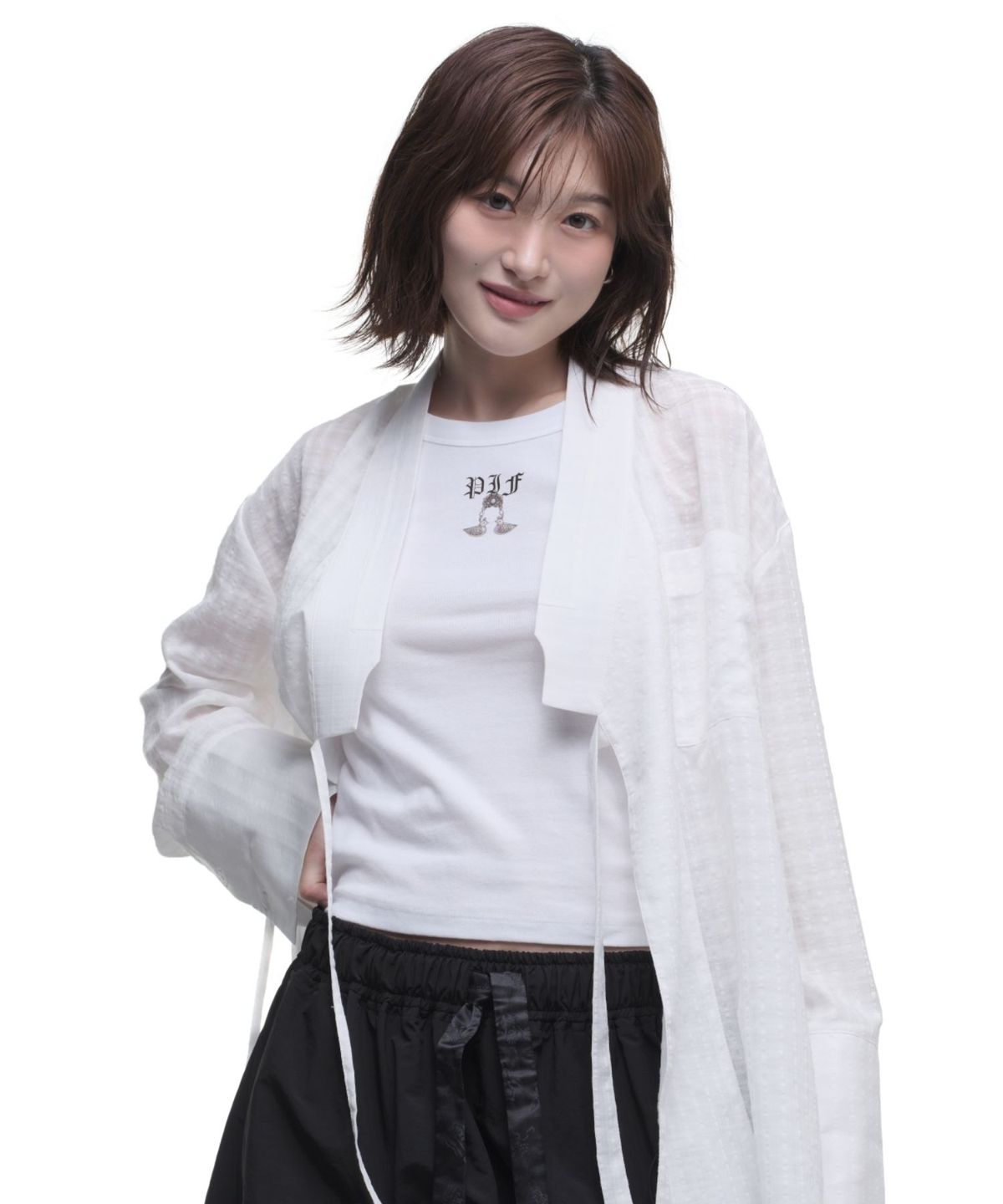 칠 하나 투 구육(71TO96) Sheer Mu Shirt (White)