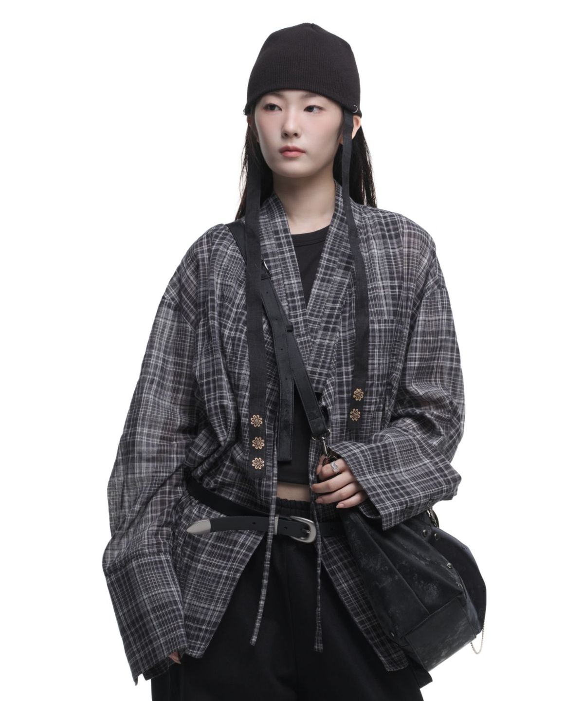 칠 하나 투 구육(71TO96) Sheer Mu Shirt (Check)