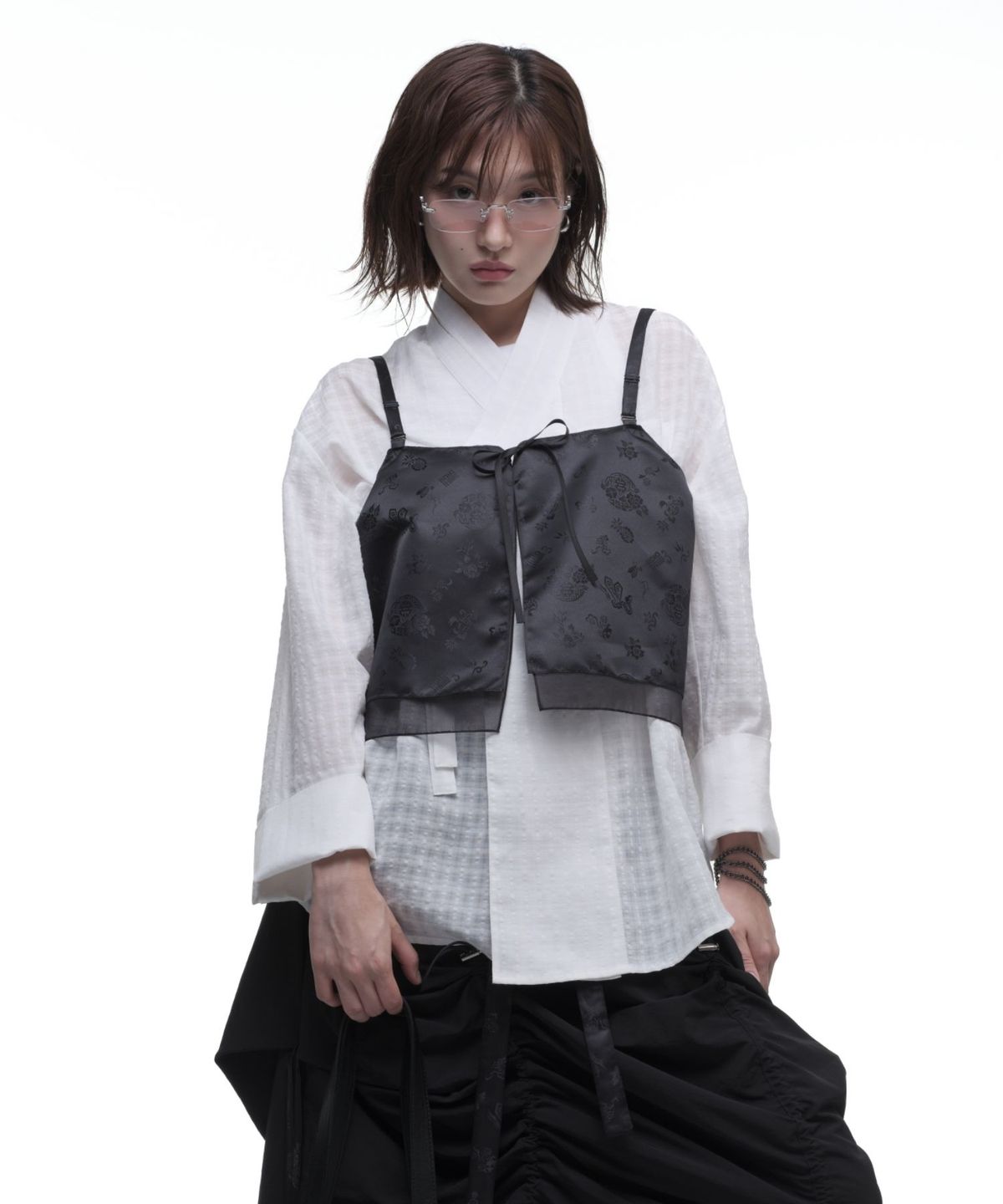 칠 하나 투 구육(71TO96) 여밈 뷔스티에 ,Yeomim Bustier (Black)
