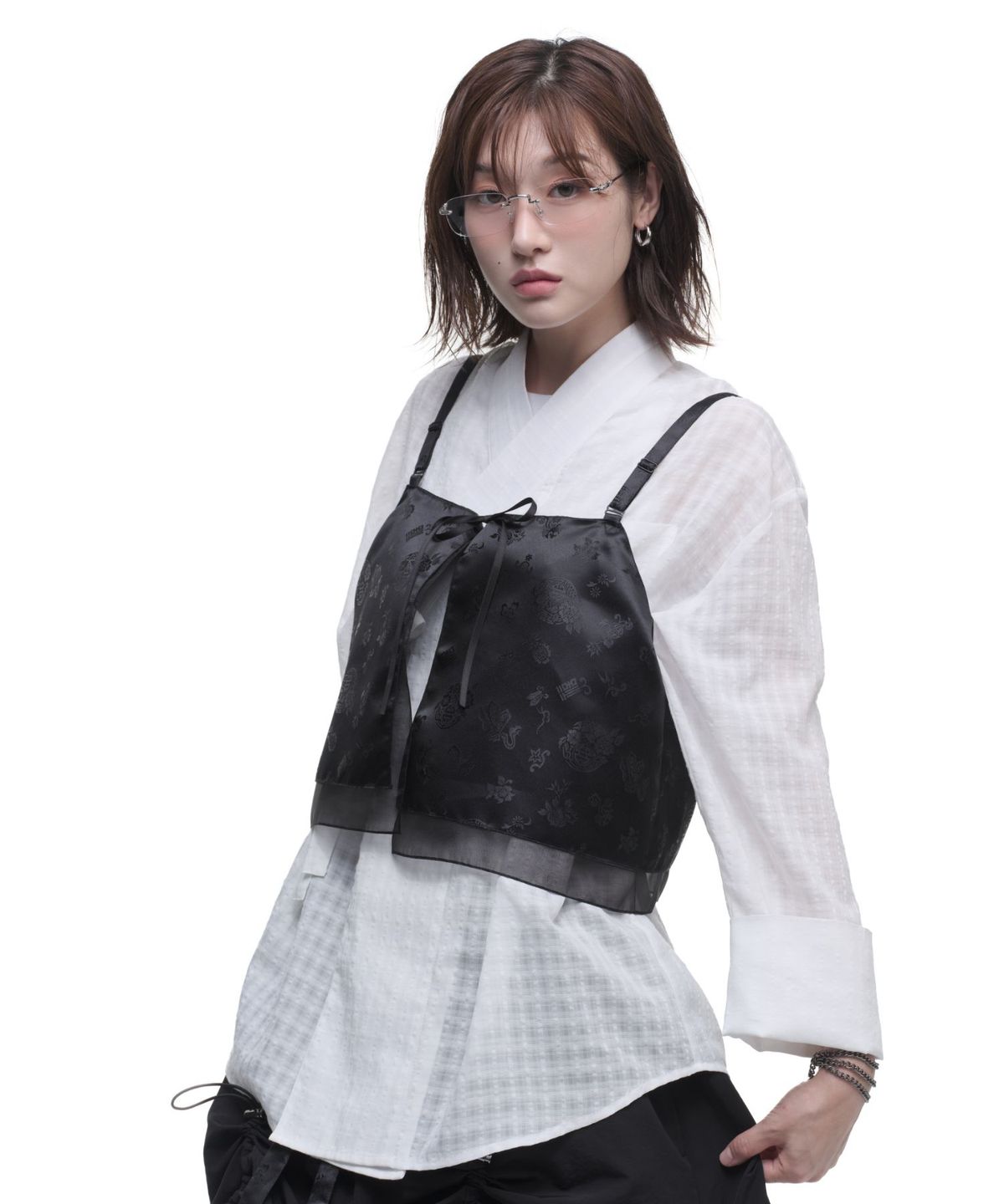 칠 하나 투 구육(71TO96) 여밈 뷔스티에 ,Yeomim Bustier (Black)