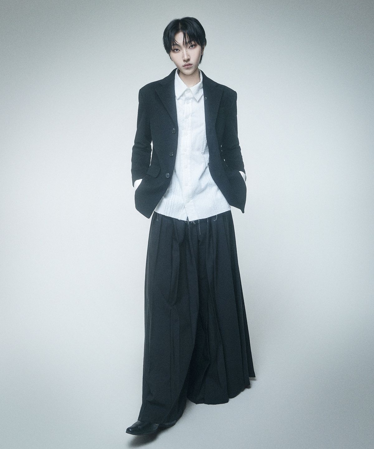 레큘리(RECULER) Back Button Single Jacket  Black
