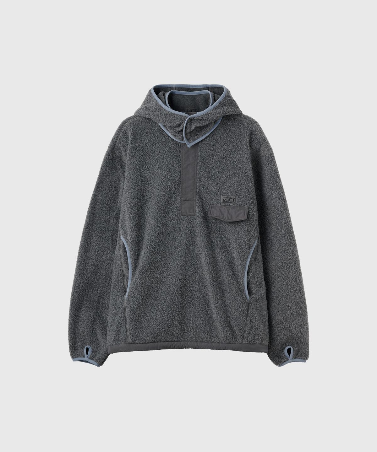 제너럴아이디어(GENERALIDEA) UNISEX 하이넥 반집업 플리스 아노락 [CHARCOAL] / GF3USS005