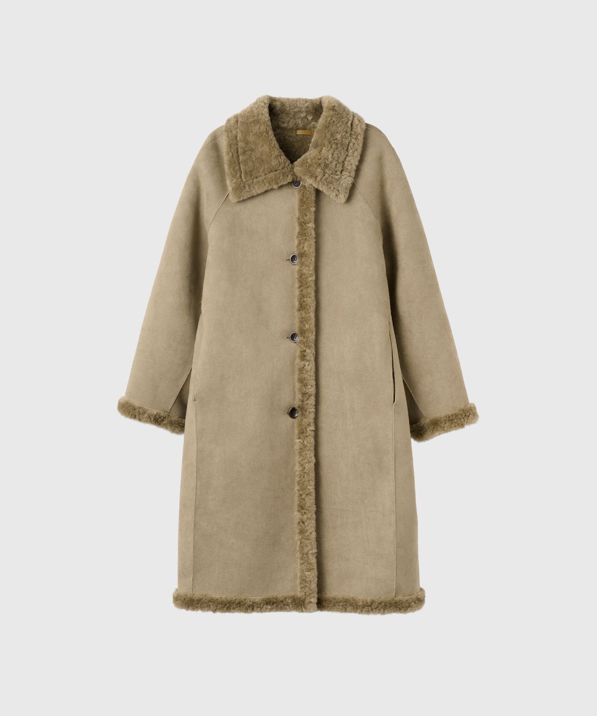 제너럴아이디어(GENERALIDEA) 리버시블 테디베어 롱코트 [KHAKI BEIGE] / GF4LCT502