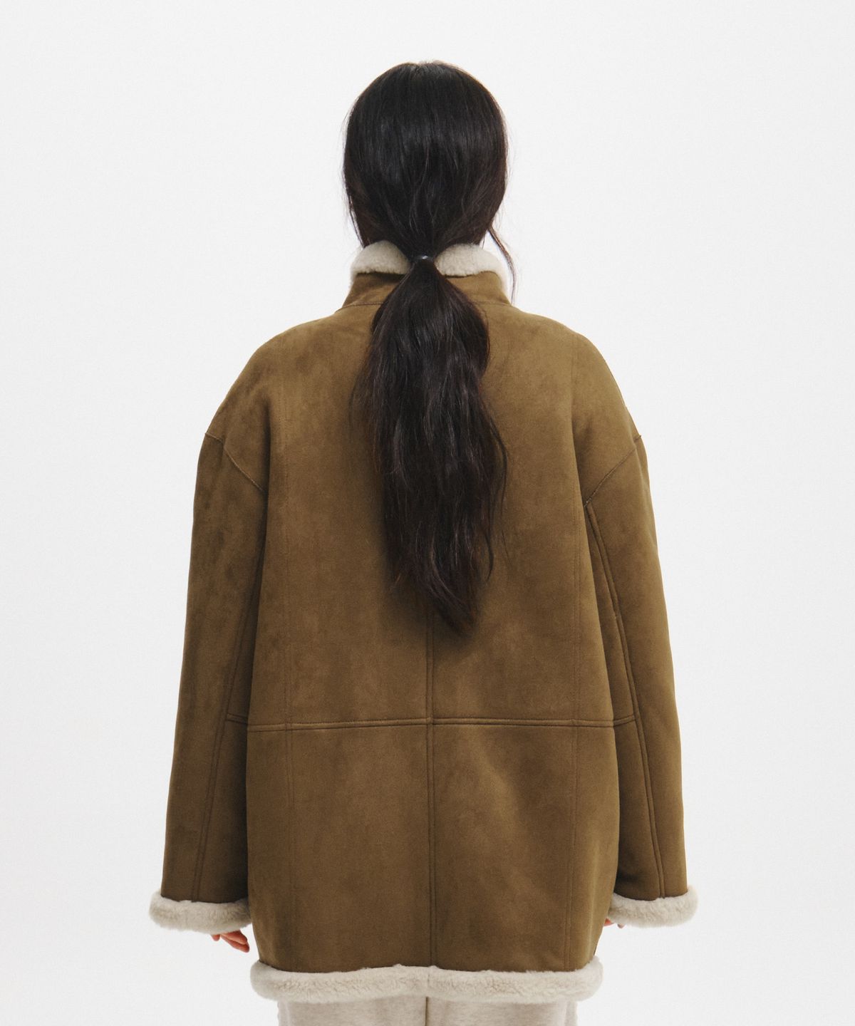 제너럴아이디어(GENERALIDEA) [아르노] 리버시블 무스탕 더플 코트 [CREAM] / GF8LCT522