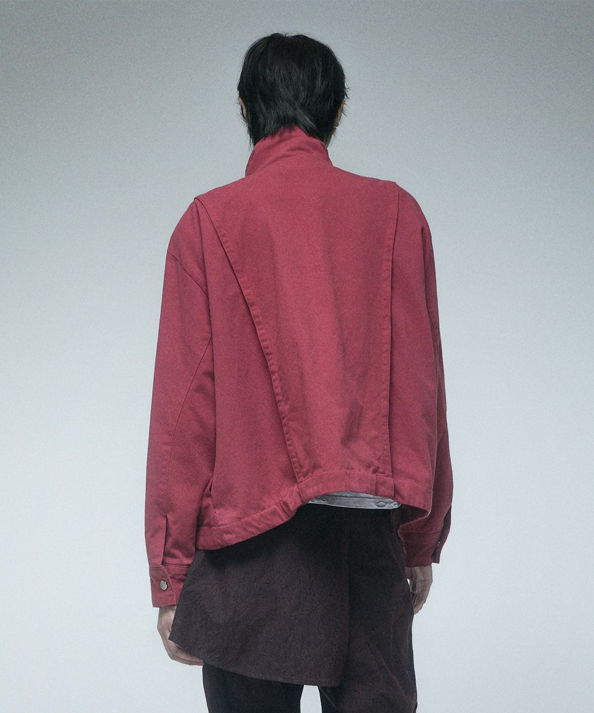 레큘리(RECULER) Drapoed Field Jacket Washed Red