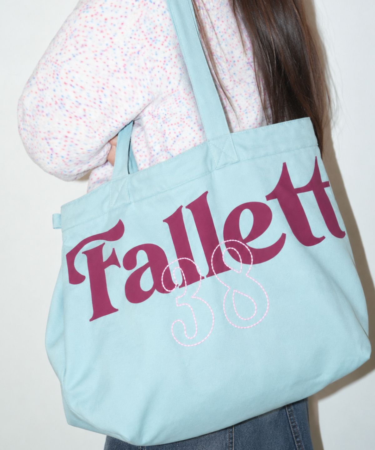 팔렛(FALLETT) 코튼 베이직 빅백 스카이 블루