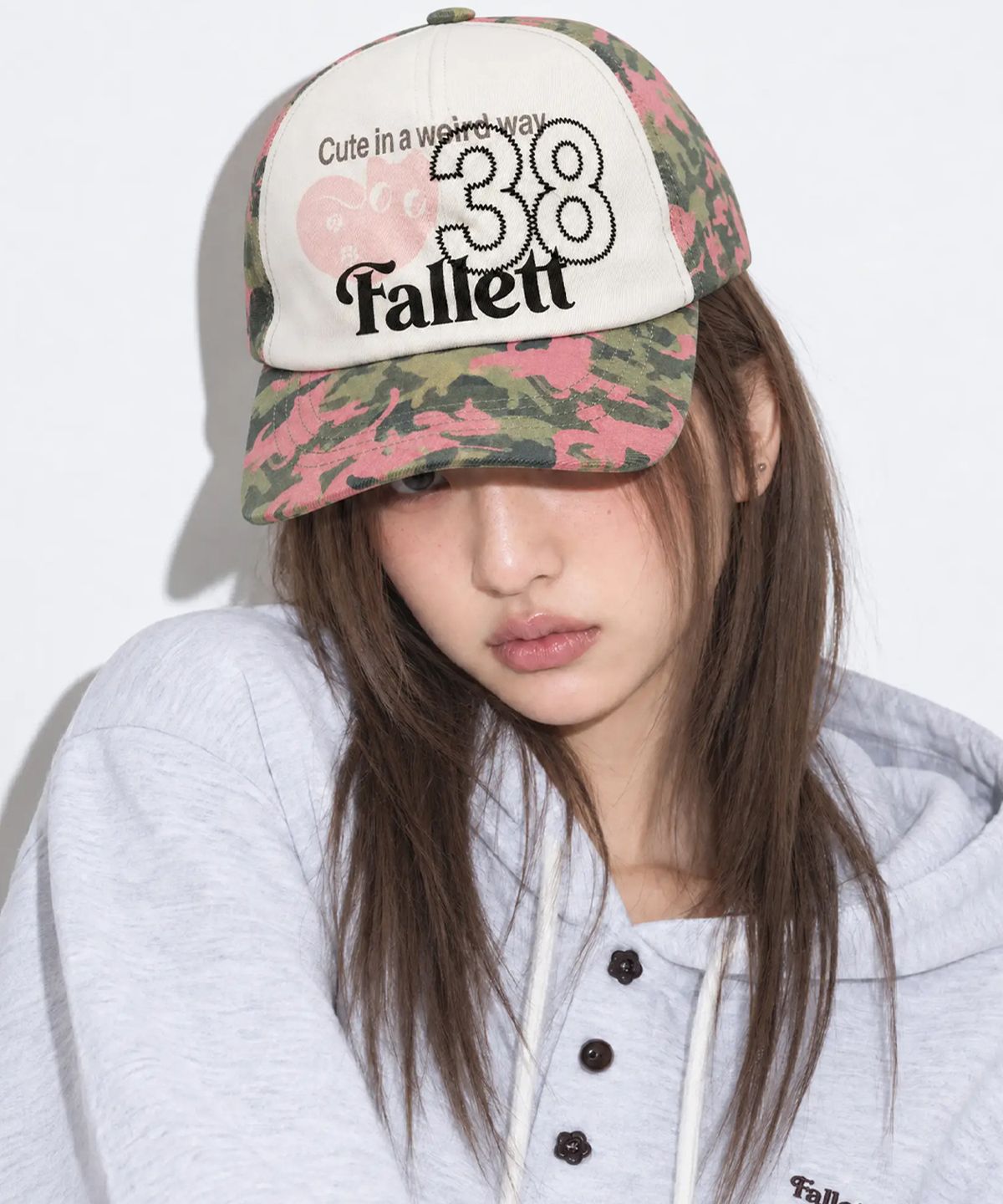 팔렛(FALLETT) 하트 네로 38 볼캡 카모