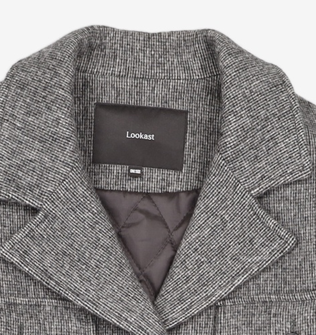 룩캐스트(LOOKAST) 베일리 울 하프 코트_차콜 / BAILEY WOOL HALF COAT_CHARCOAL ONE SIZE