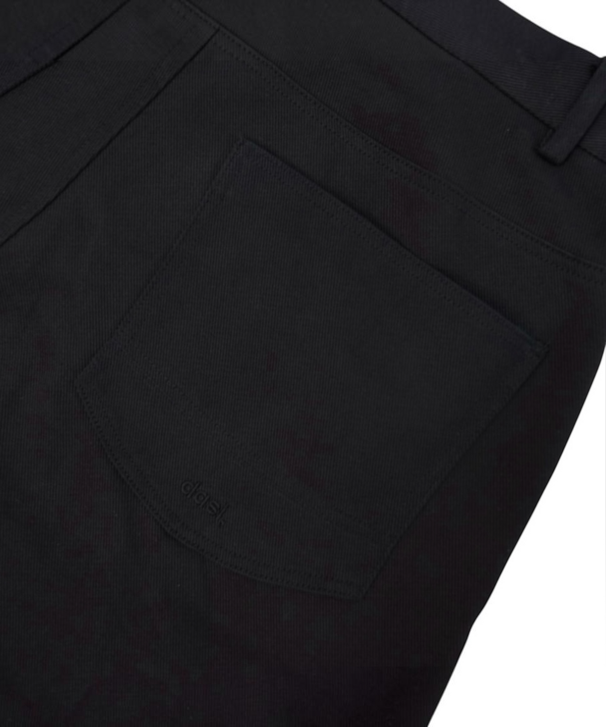 다시(DASI) Contrast drop baggy pants (Black)