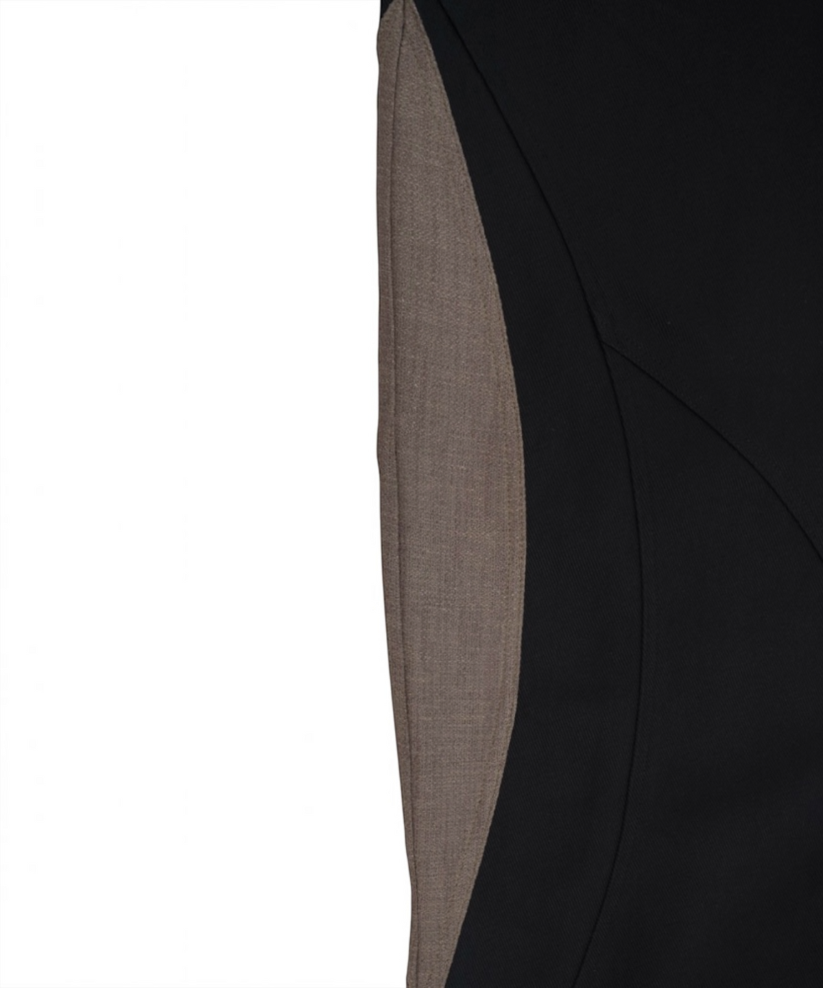다시(DASI) Contrast drop baggy pants (Black)