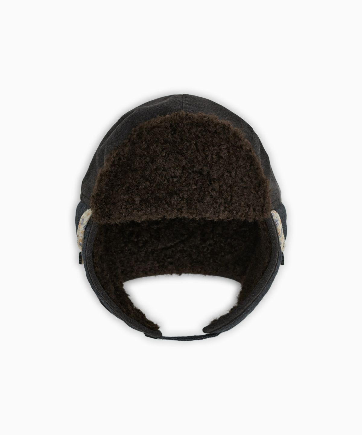 오헤시오(OHESHIO) FLORAL POCKET TRAPPER HAT, CHARCOAL