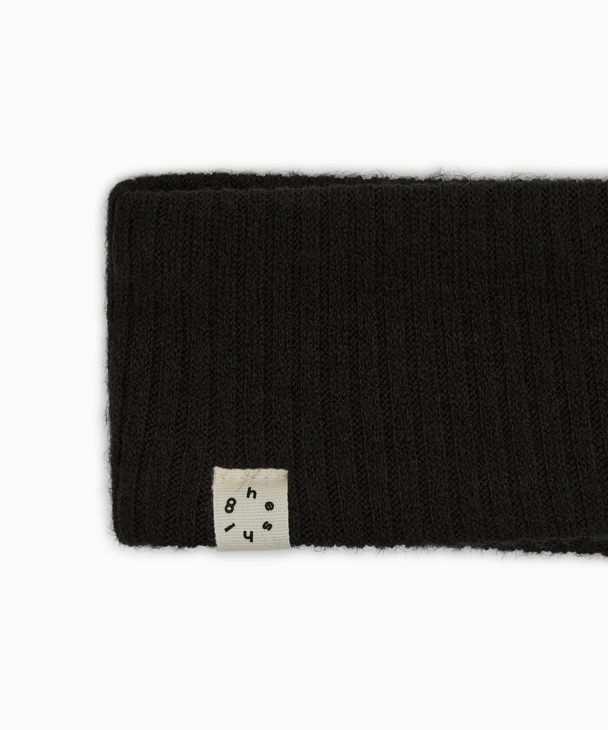 오헤시오(OHESHIO) RIBBED BUTTON HAIRBAND, BLACK