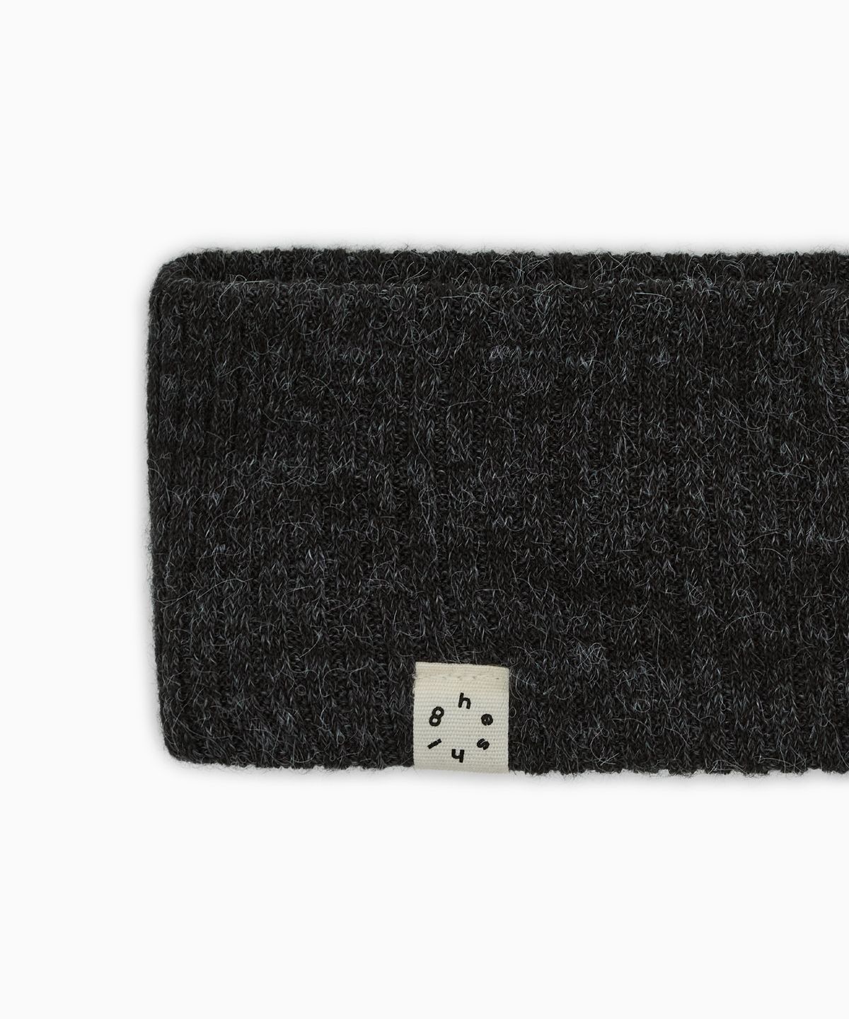 오헤시오(OHESHIO) RIBBED BUTTON HAIRBAND, CHARCOAL