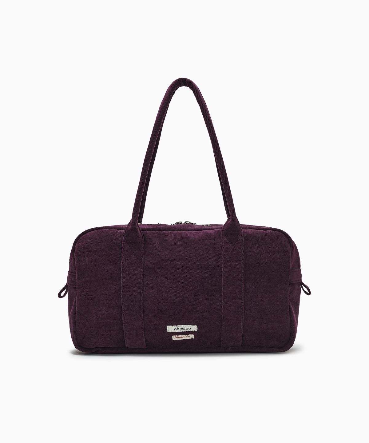 오헤시오(OHESHIO) VELOUR SASHIKO SHOULDER BAG, PURPLE