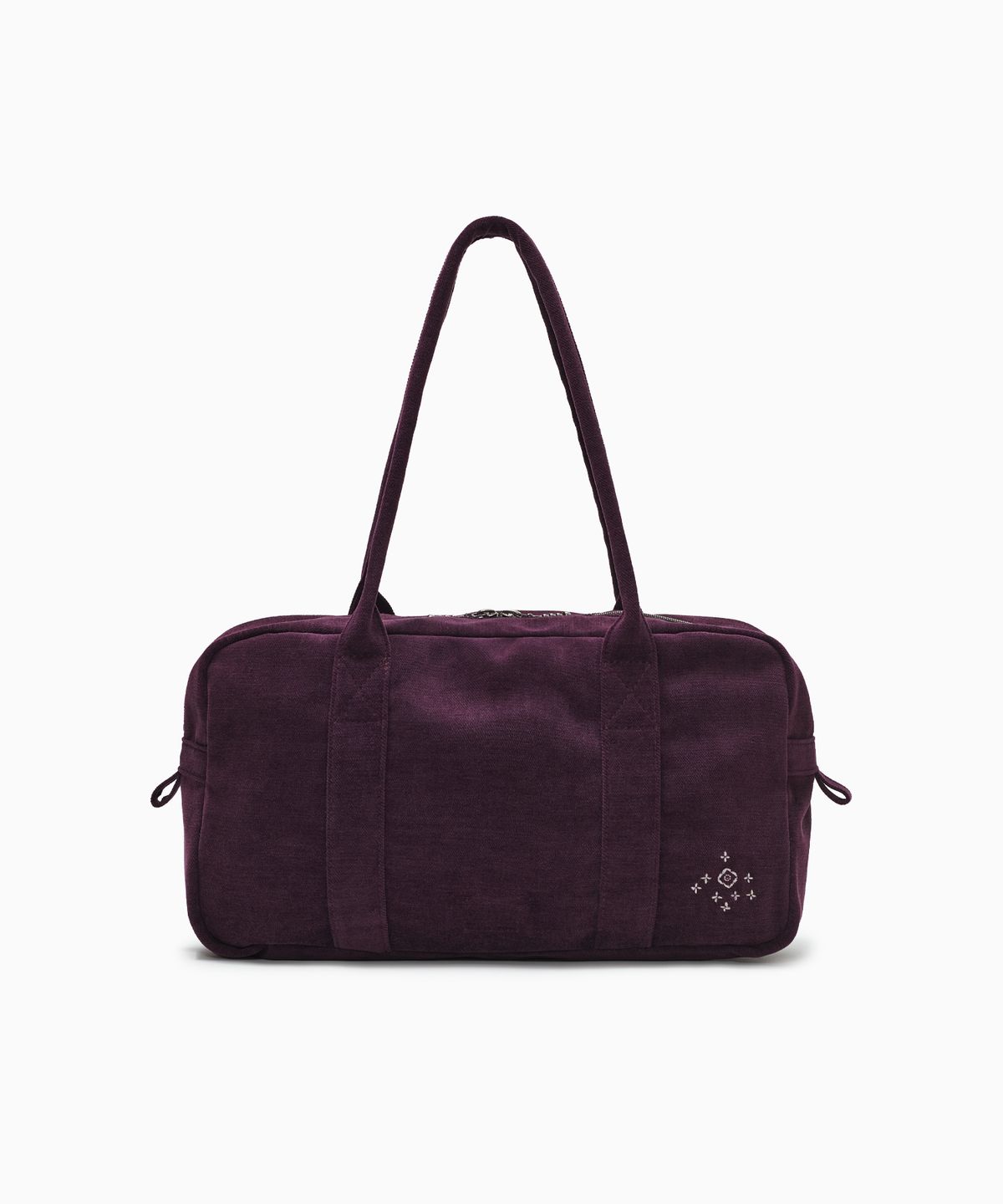 오헤시오(OHESHIO) VELOUR SASHIKO SHOULDER BAG, PURPLE