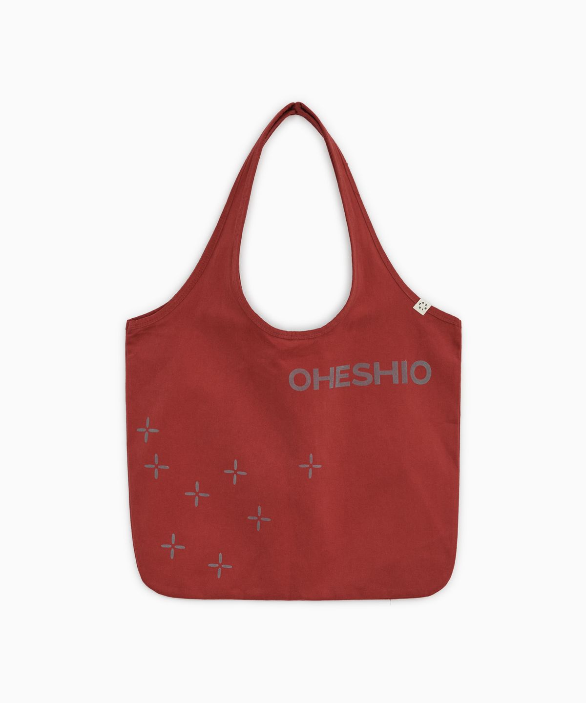 오헤시오(OHESHIO) SASHIKO PATTERN ECO BAG, RED