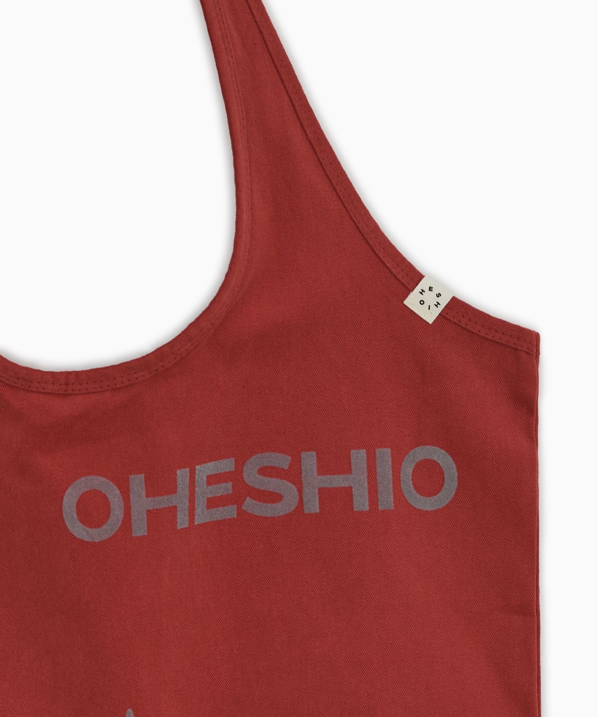 오헤시오(OHESHIO) SASHIKO PATTERN ECO BAG, RED