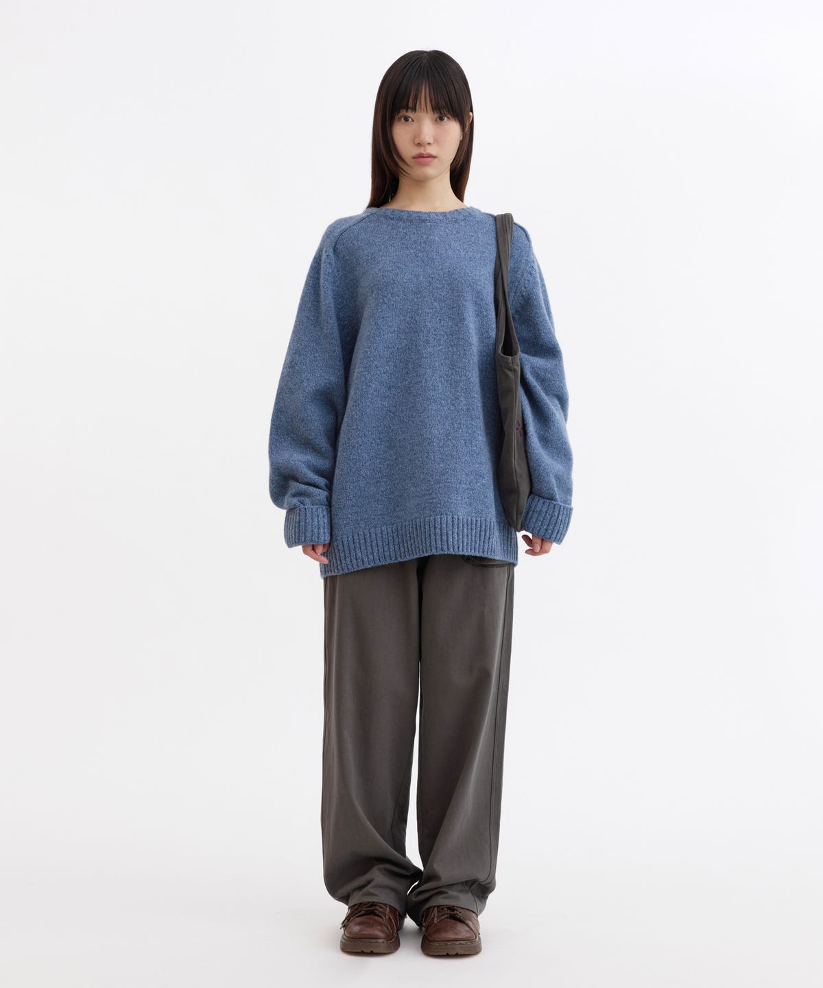 오헤시오(OHESHIO) SASHIKO PATTERN ECO BAG, CHARCOAL