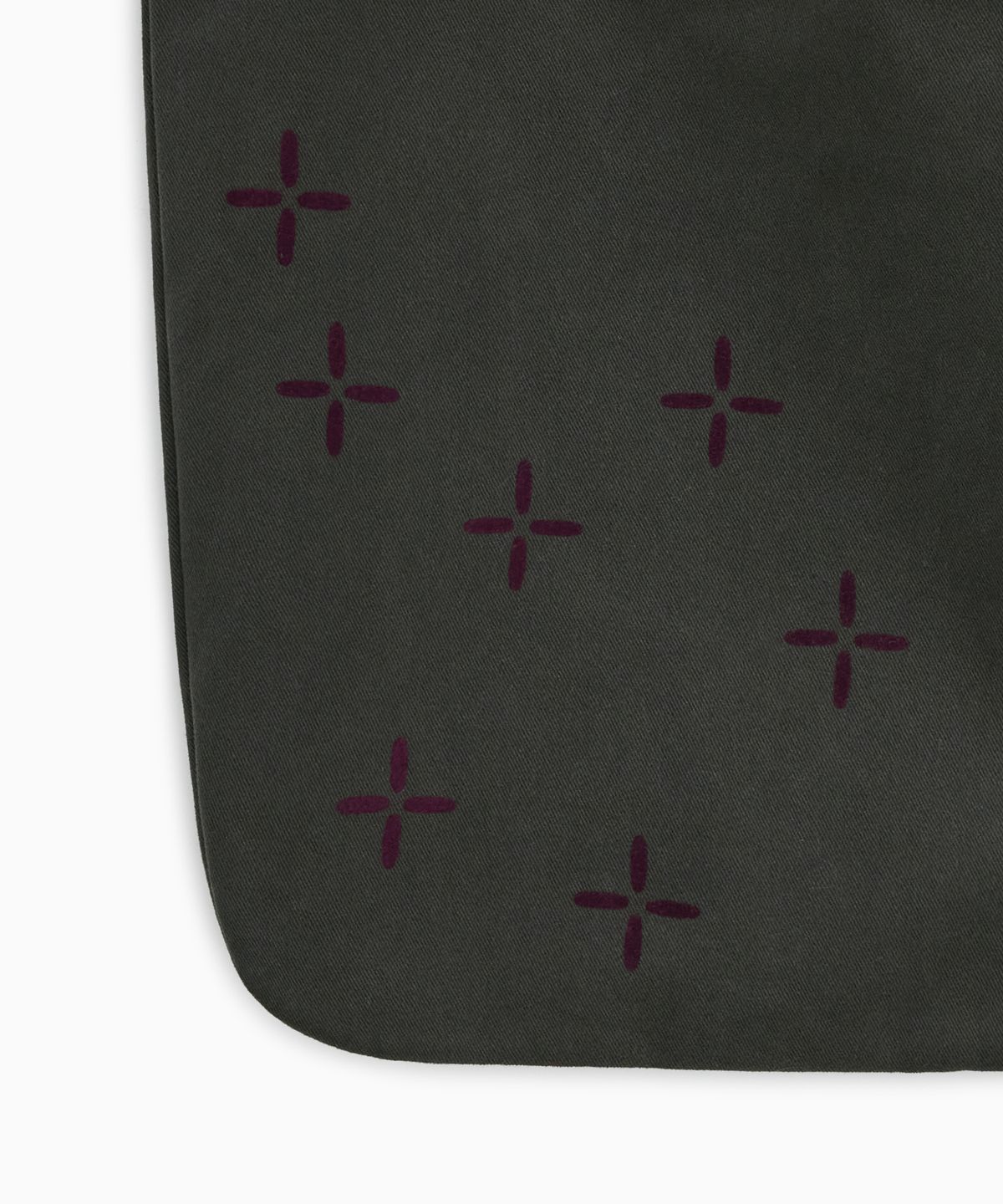 오헤시오(OHESHIO) SASHIKO PATTERN ECO BAG, CHARCOAL