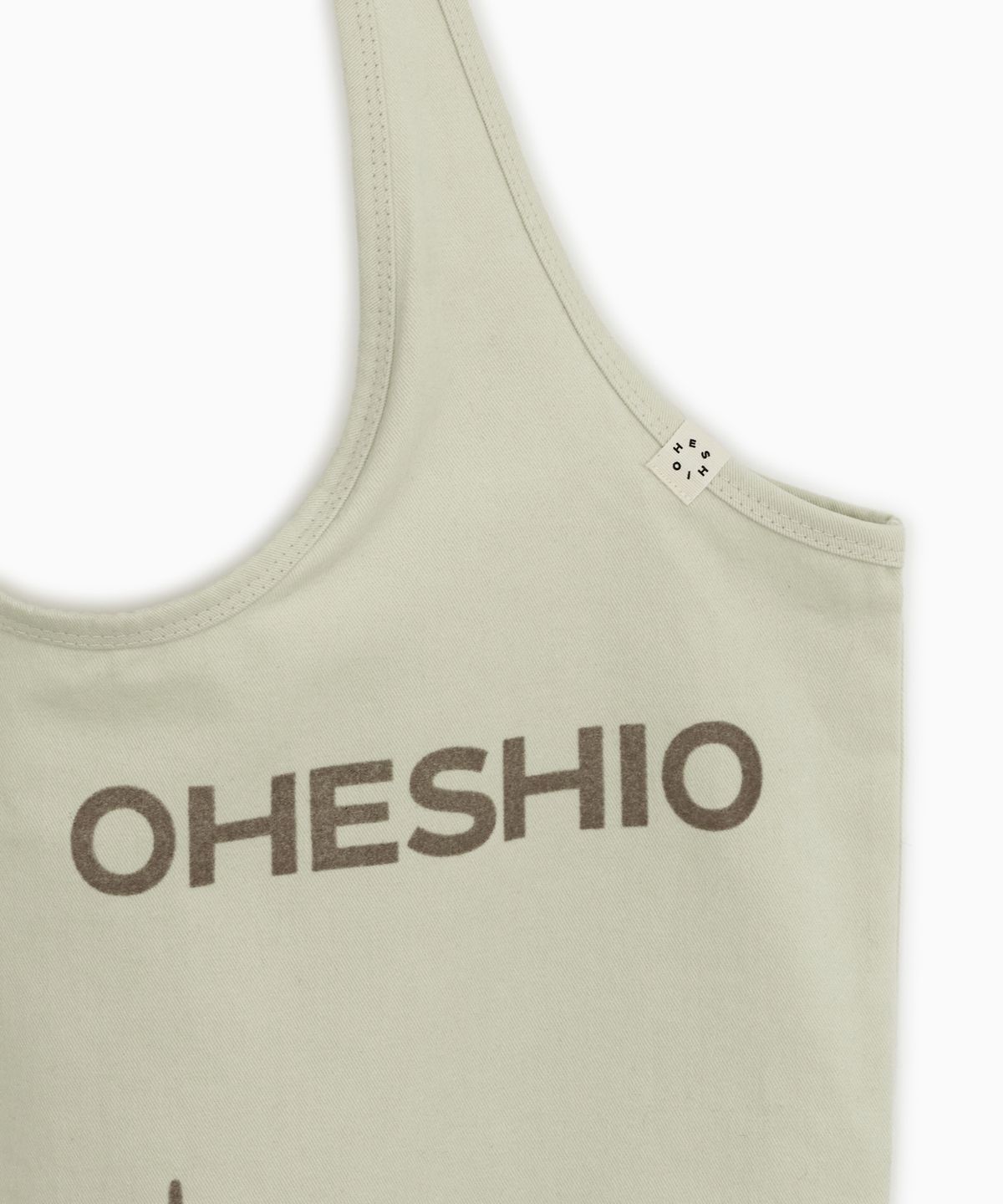 오헤시오(OHESHIO) SASHIKO PATTERN ECO BAG, BEIGE