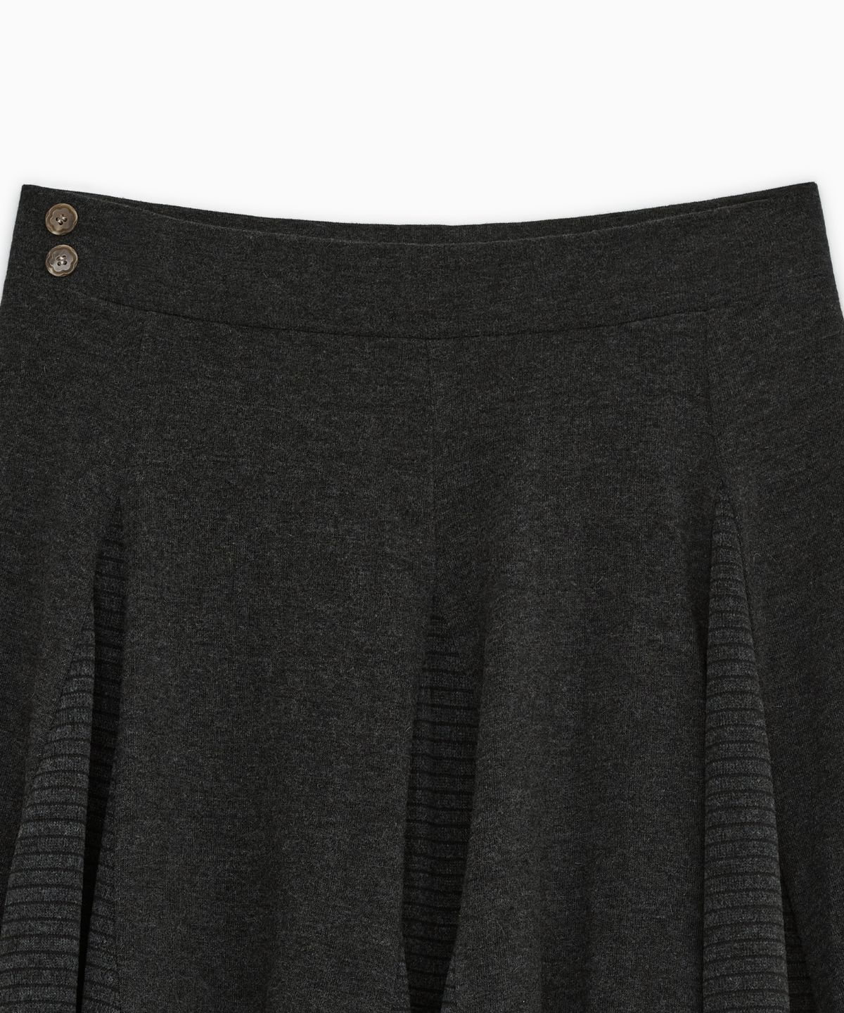 오헤시오(OHESHIO) PEACH STRIPE JERSEY BANDING SKIRT, CHARCOAL