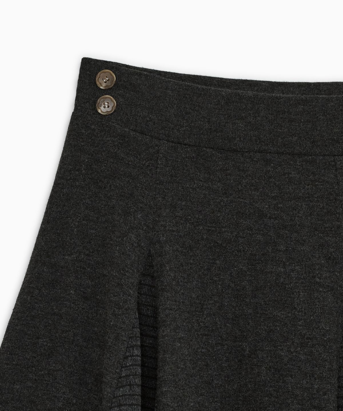 오헤시오(OHESHIO) PEACH STRIPE JERSEY BANDING SKIRT, CHARCOAL