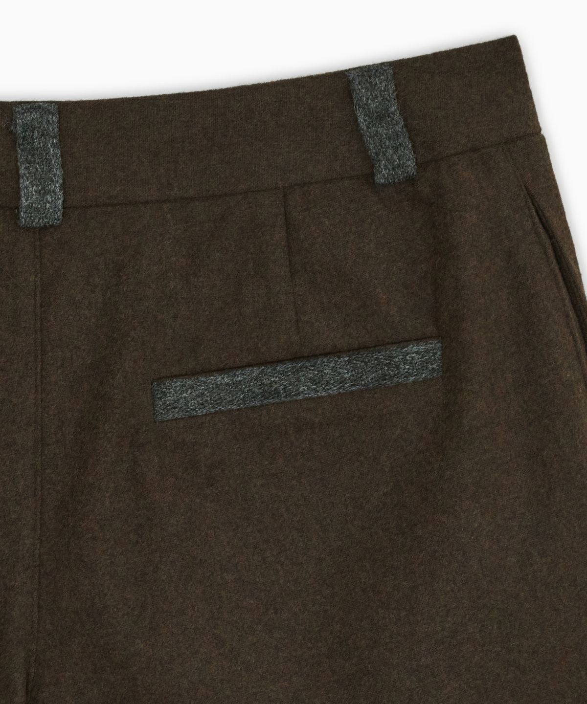 오헤시오(OHESHIO) TINY FLORAL WOOL SHORTS, KHAKI