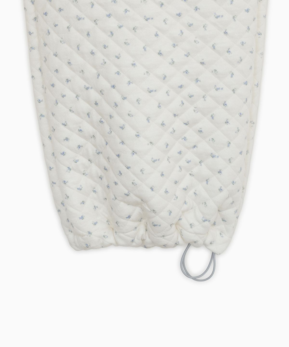 오헤시오(OHESHIO) FLORAL QUILTED OVERSIZED BANDING PANTS, BLUE FLORAL