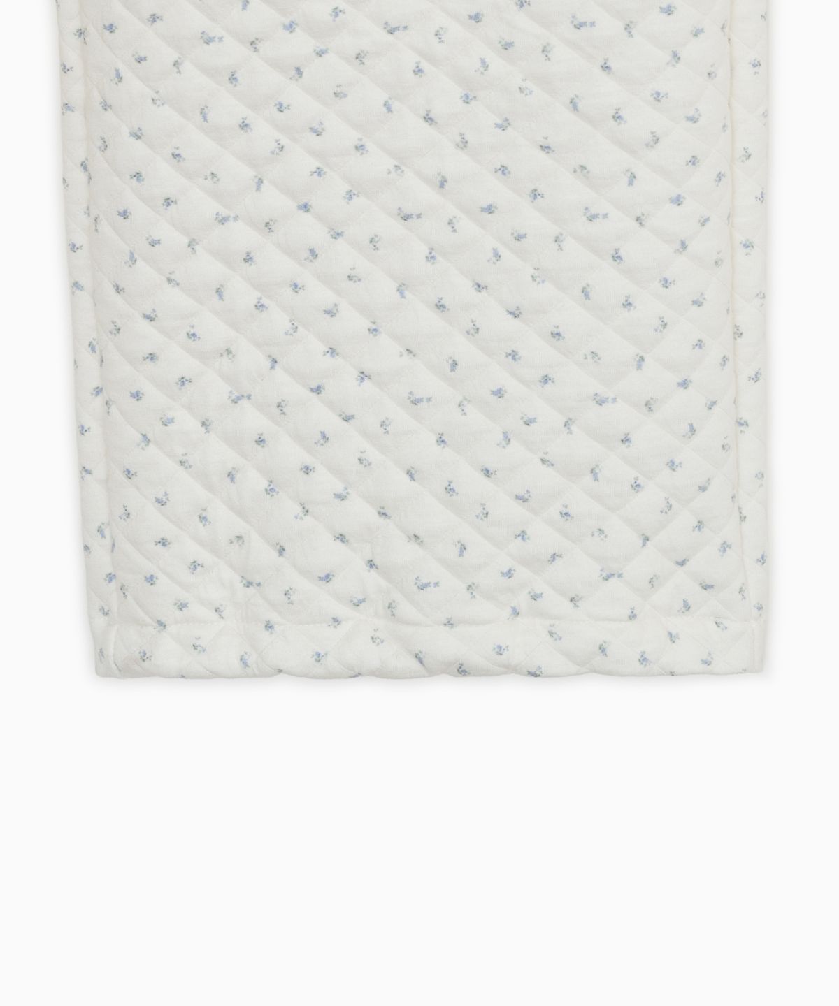 오헤시오(OHESHIO) FLORAL QUILTED OVERSIZED BANDING PANTS, BLUE FLORAL