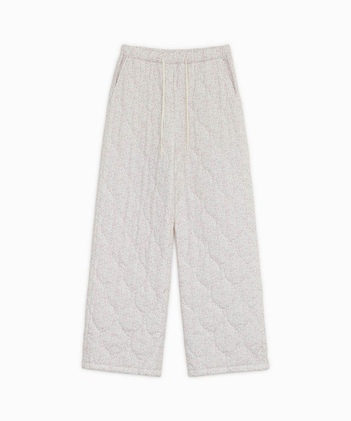 오헤시오(OHESHIO) FLORAL QUILTED OVERSIZED BANDING PANTS, PINK FLORAL